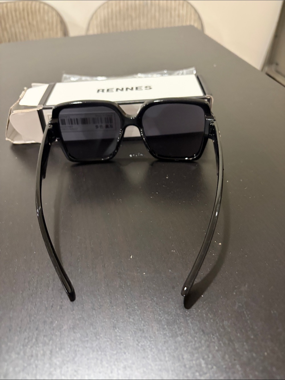 LV Monogram Accent Black Square Sunglasses Brand New! - Picture 3 of 7